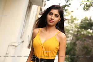 Naziya Khan at Yellow Spaghetti Strap Mini Dress