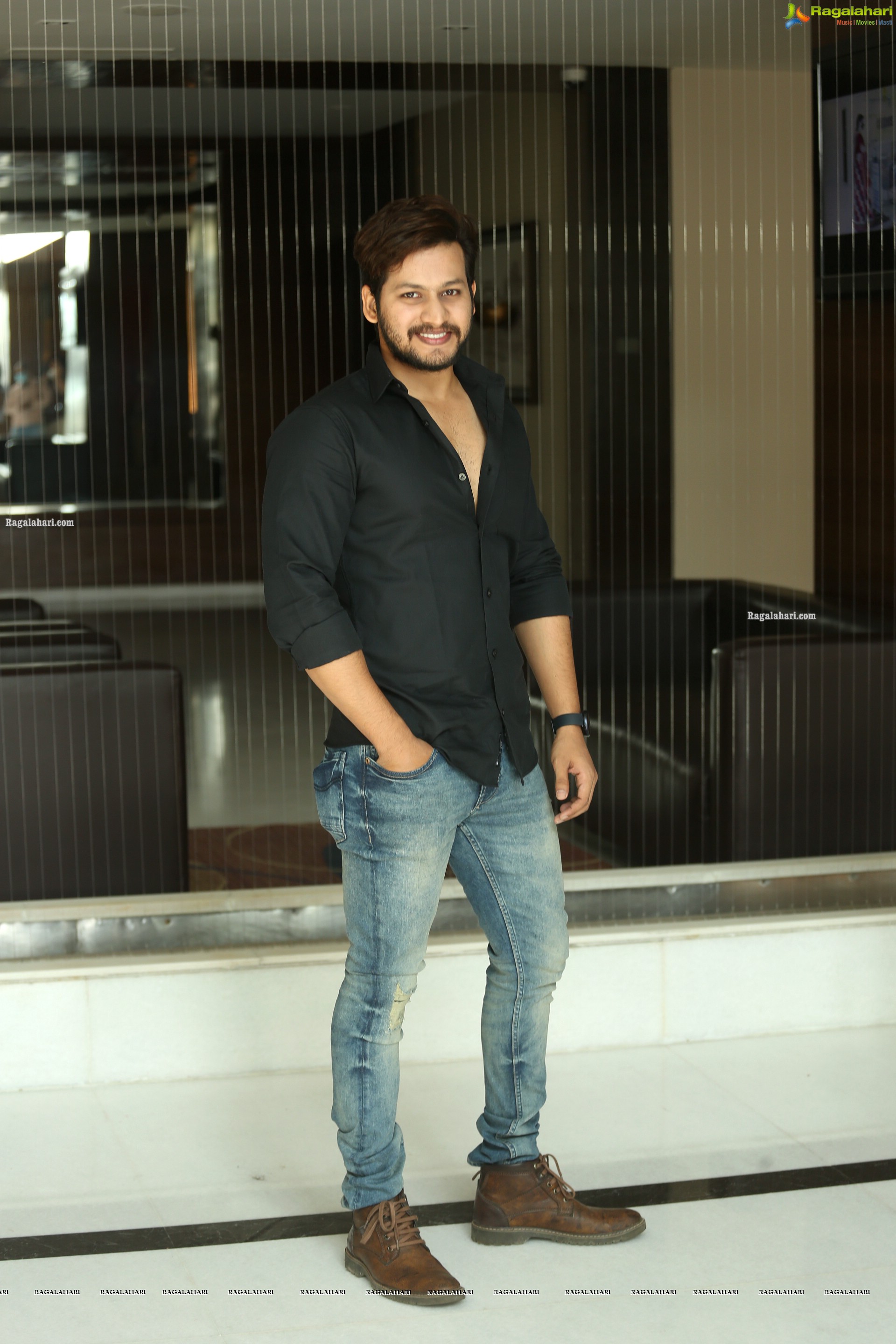 Anurag at Radhakrishna Movie Interview, HD Photo Gallery