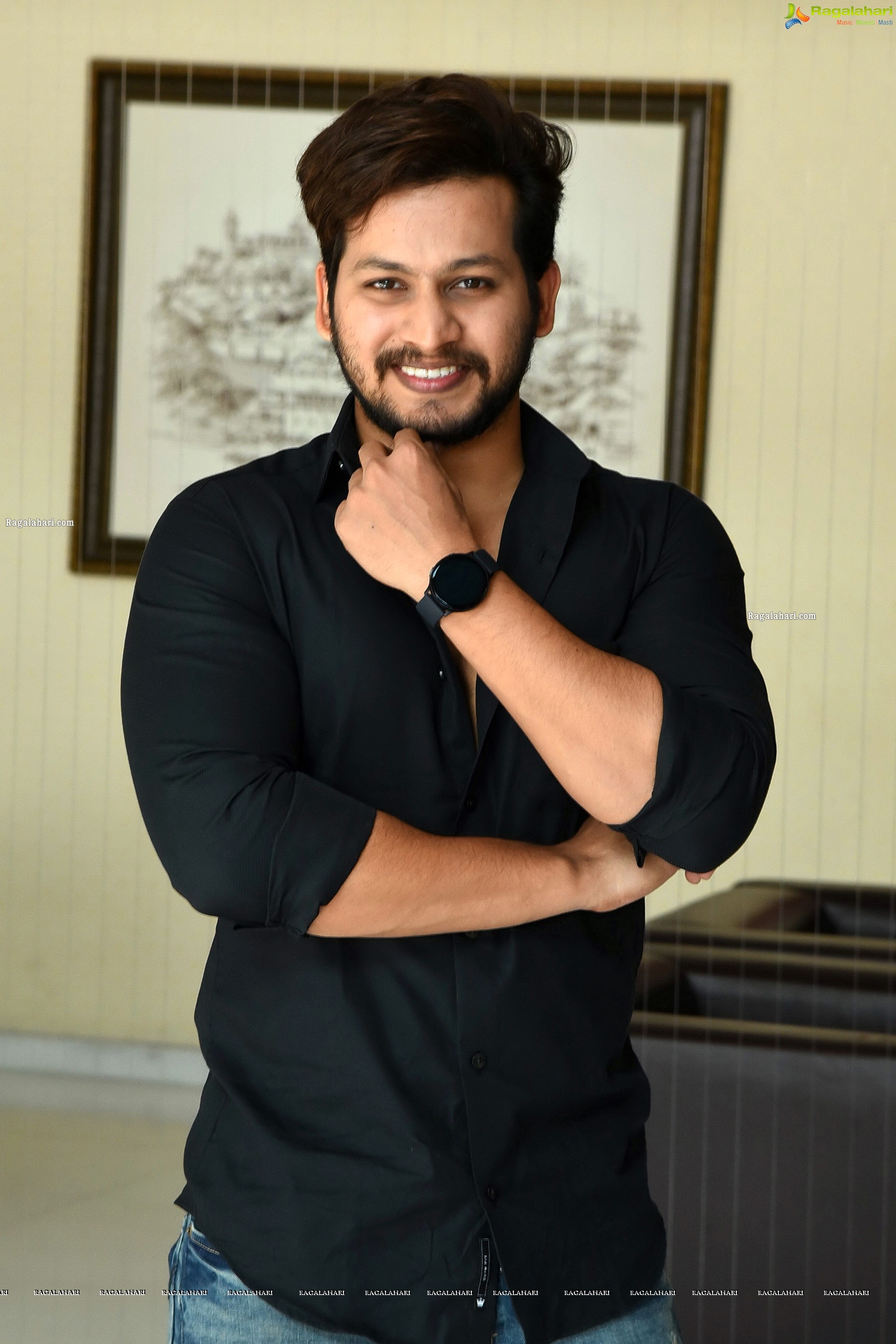 Anurag at Radhakrishna Movie Interview, HD Photo Gallery