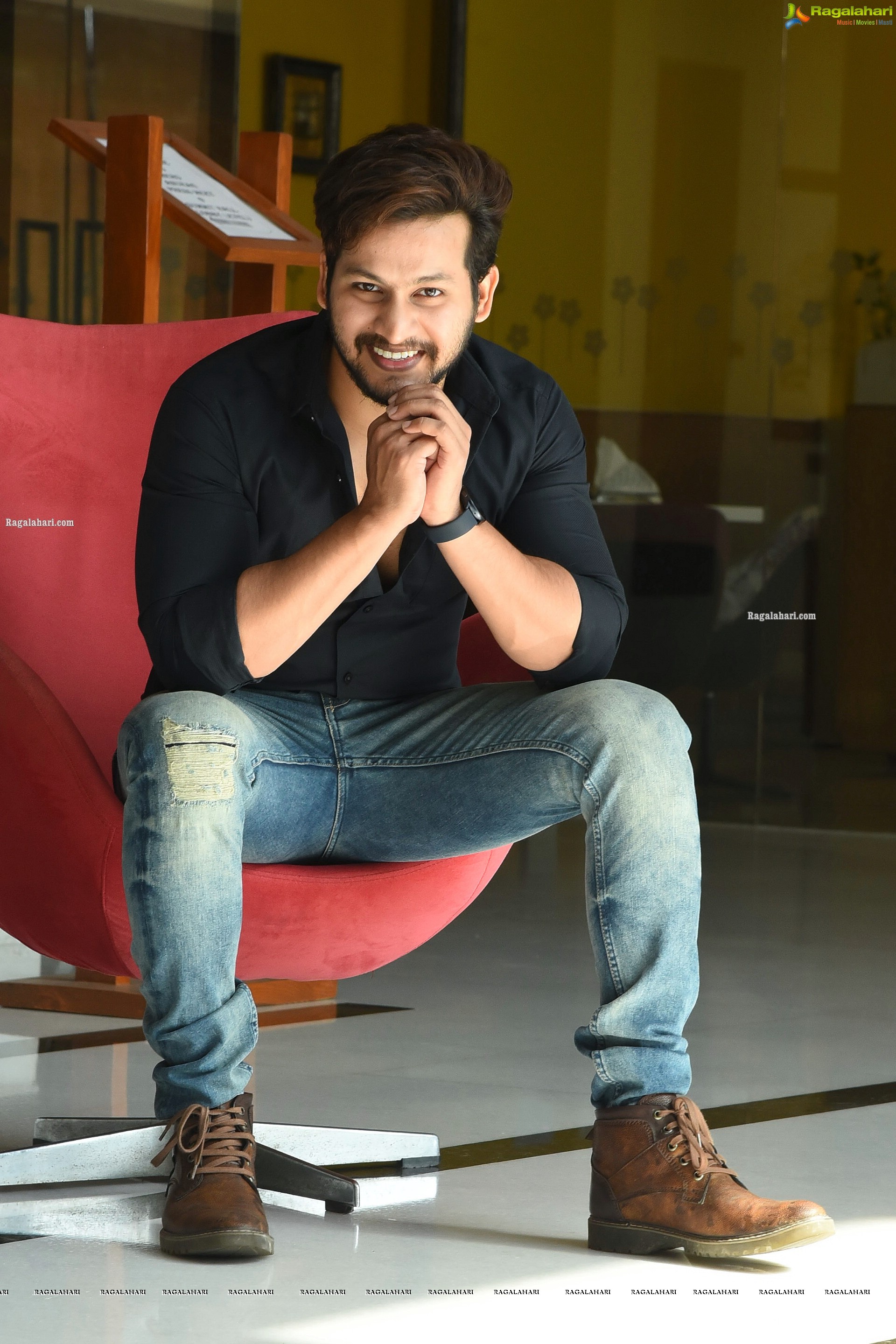 Anurag at Radhakrishna Movie Interview, HD Photo Gallery