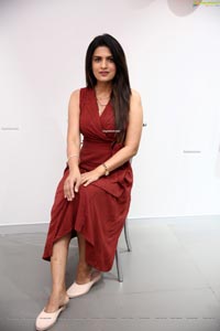 Ritu Biradar in Maroon Front Tie Knot Dress