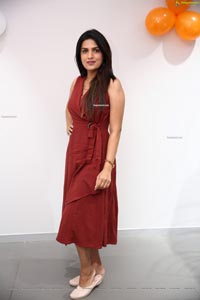 Ritu Biradar in Maroon Front Tie Knot Dress