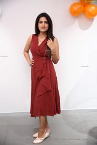 Ritu Biradar in Maroon Front Tie Knot Dress