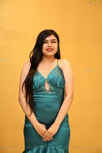 Selvin Batada in Dark Turquoise Spaghetti Straps Satin Dress