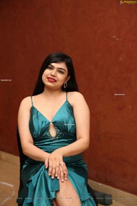 Selvin Batada in Dark Turquoise Spaghetti Straps Satin Dress