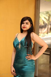 Selvin Batada in Dark Turquoise Spaghetti Straps Satin Dress