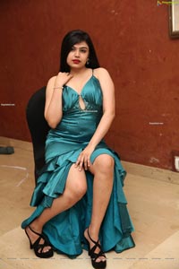 Selvin Batada in Dark Turquoise Spaghetti Straps Satin Dress