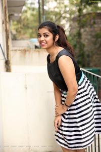 Shrithi Sharma in Black and White Stripes Mini Dress