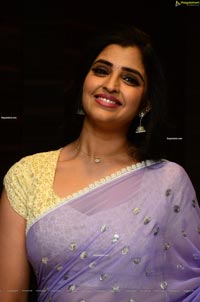 Anchor Syamala in Lavender Saree