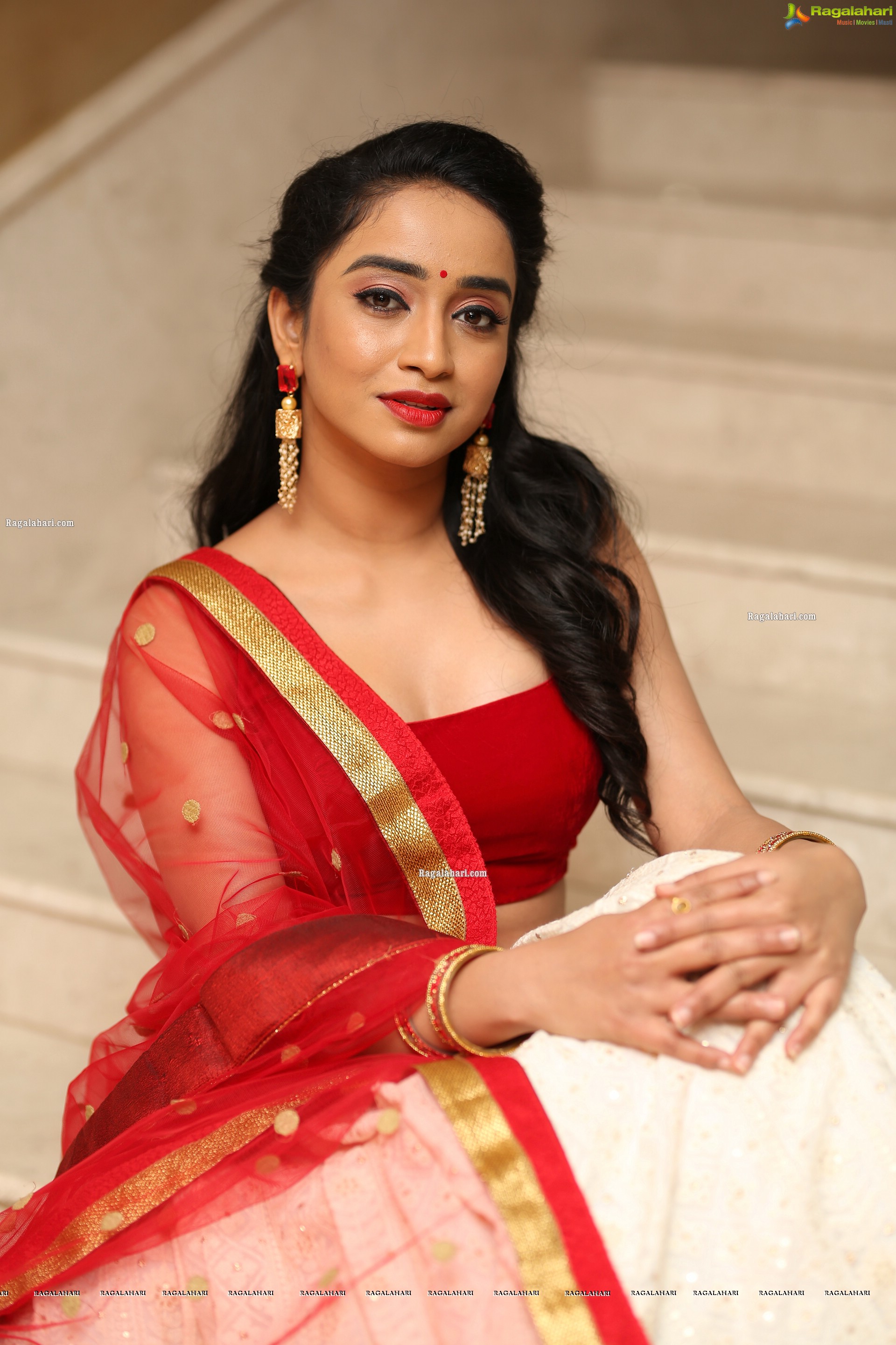 Vindhya Vishaka at Radhakrishna Movie Pre-Release Event, HD Photo Gallery