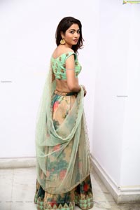 Zoya Mirza in Green Floral Lehenga