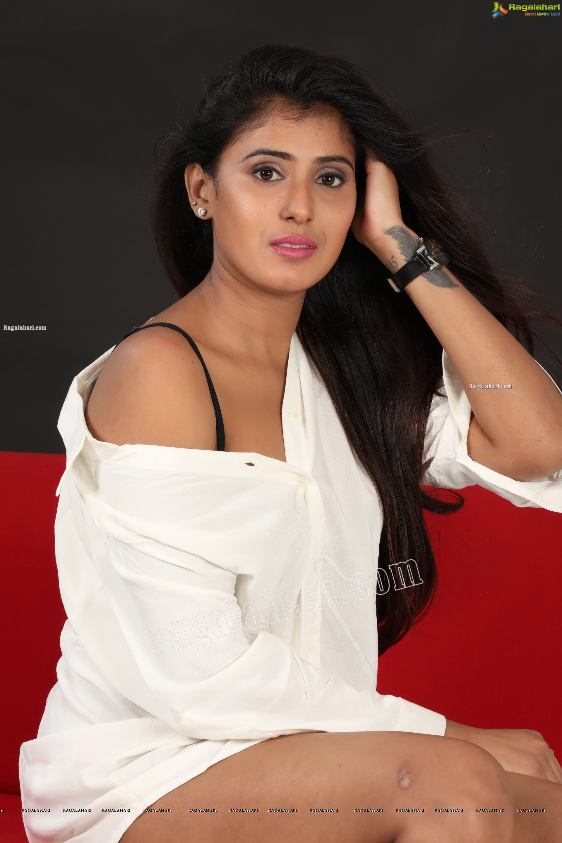 Aishwarya T Reddy in White Button-Down Shirt Exclusive Photo Shoot