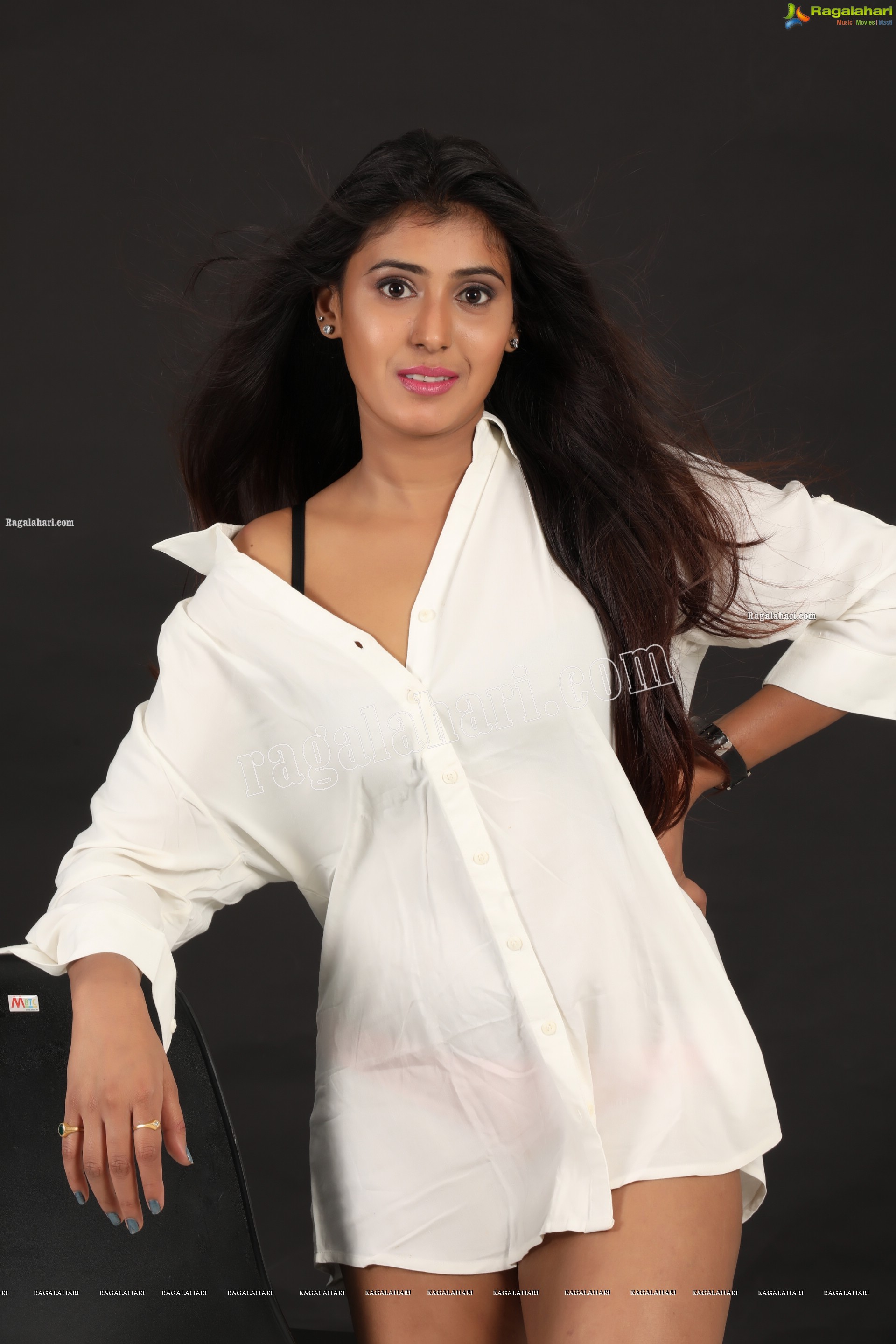 Aishwarya T Reddy in White Button-Down Shirt Exclusive Photo Shoot