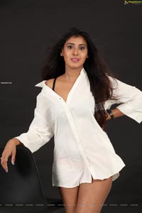 Aishwarya T Reddy in White Button-Down Shirt