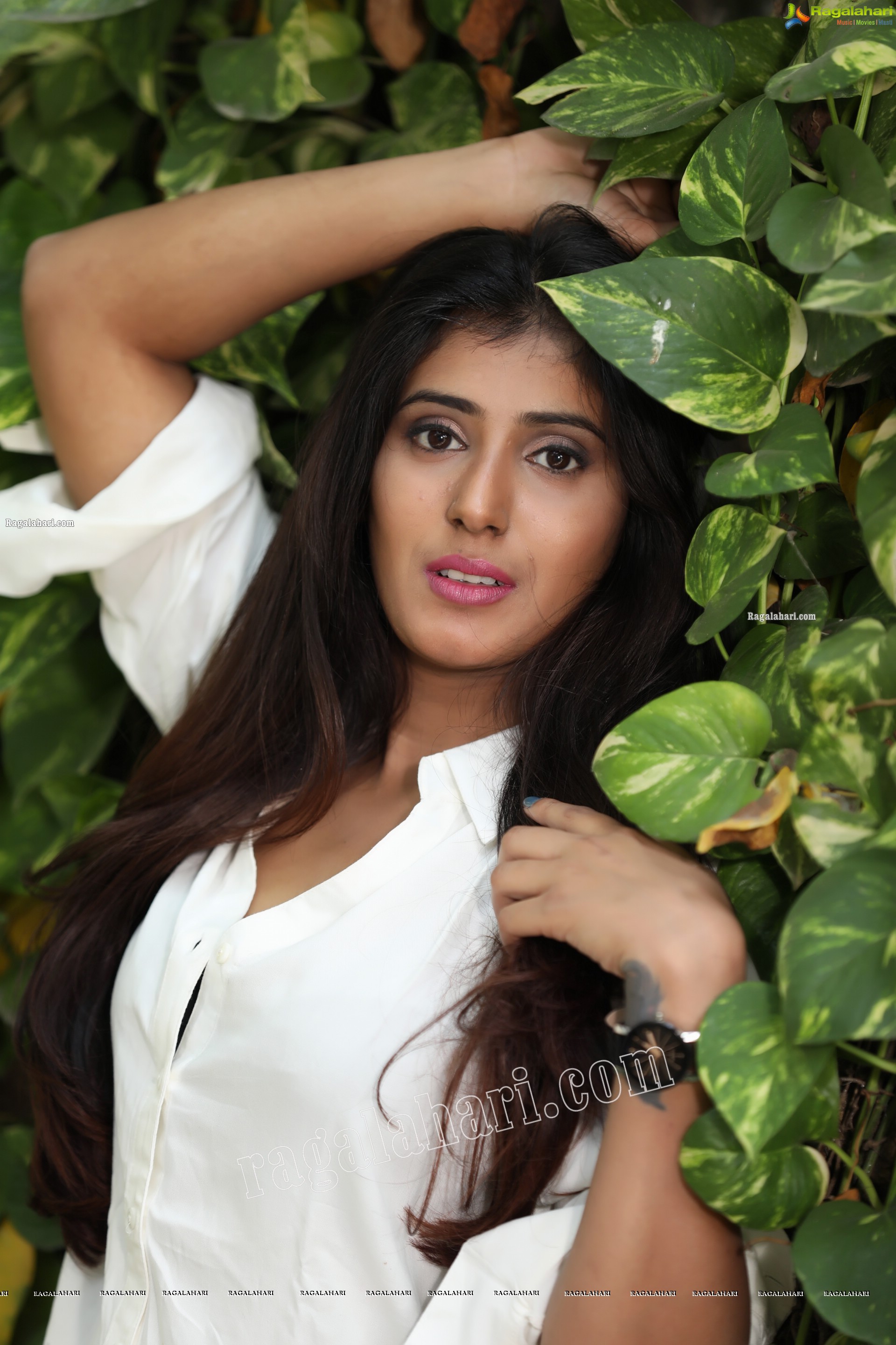 Aishwarya T Reddy in White Button-Down Shirt Exclusive Photo Shoot