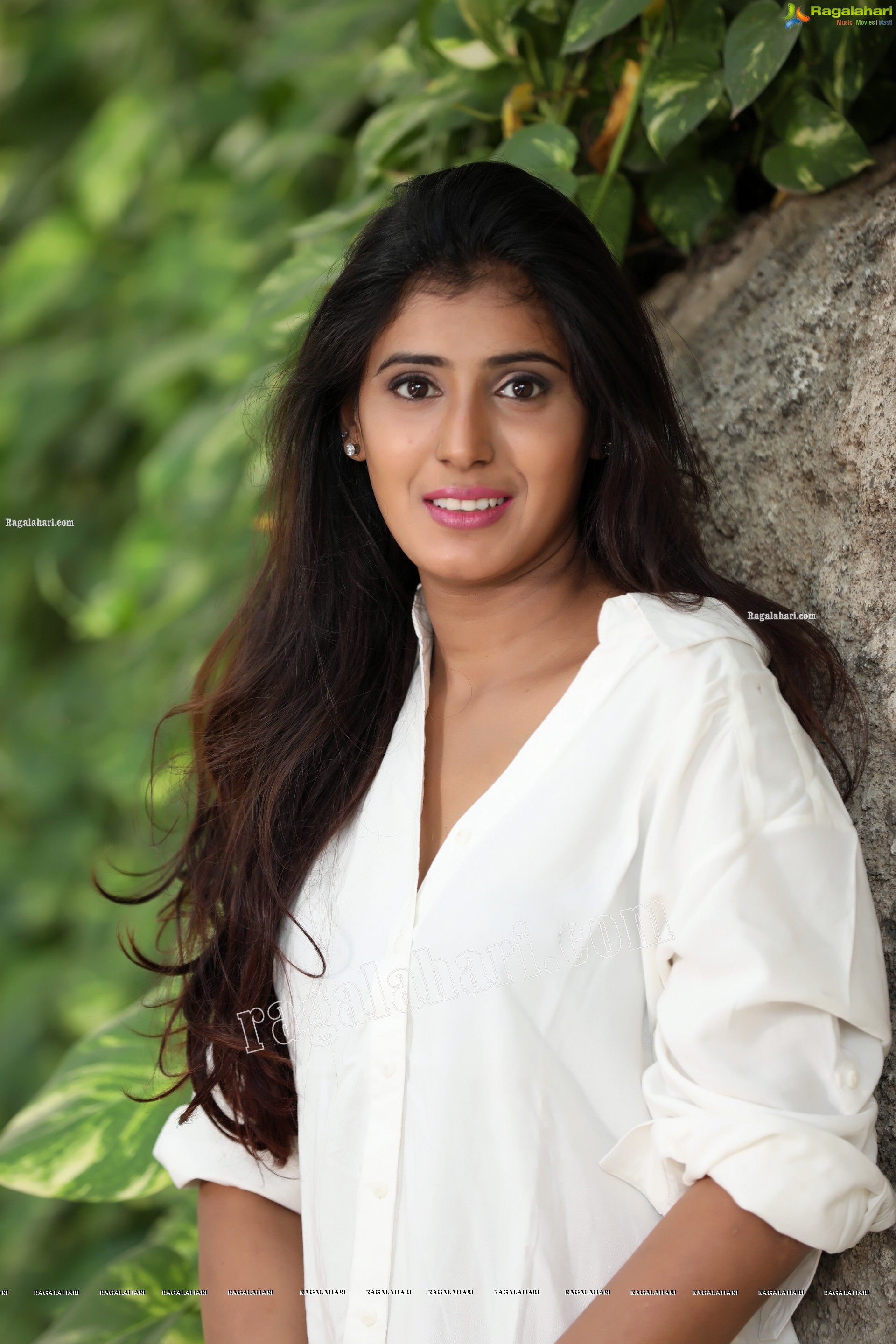 Aishwarya T Reddy in White Button-Down Shirt Exclusive Photo Shoot