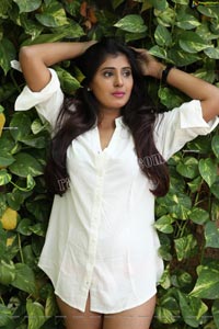 Aishwarya T Reddy in White Button-Down Shirt