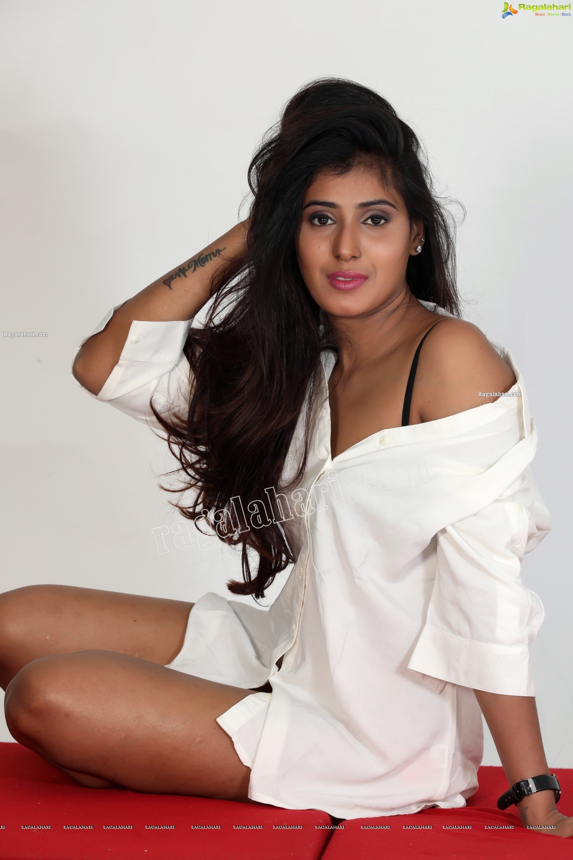 Aishwarya T Reddy in White Button-Down Shirt Exclusive Photo Shoot