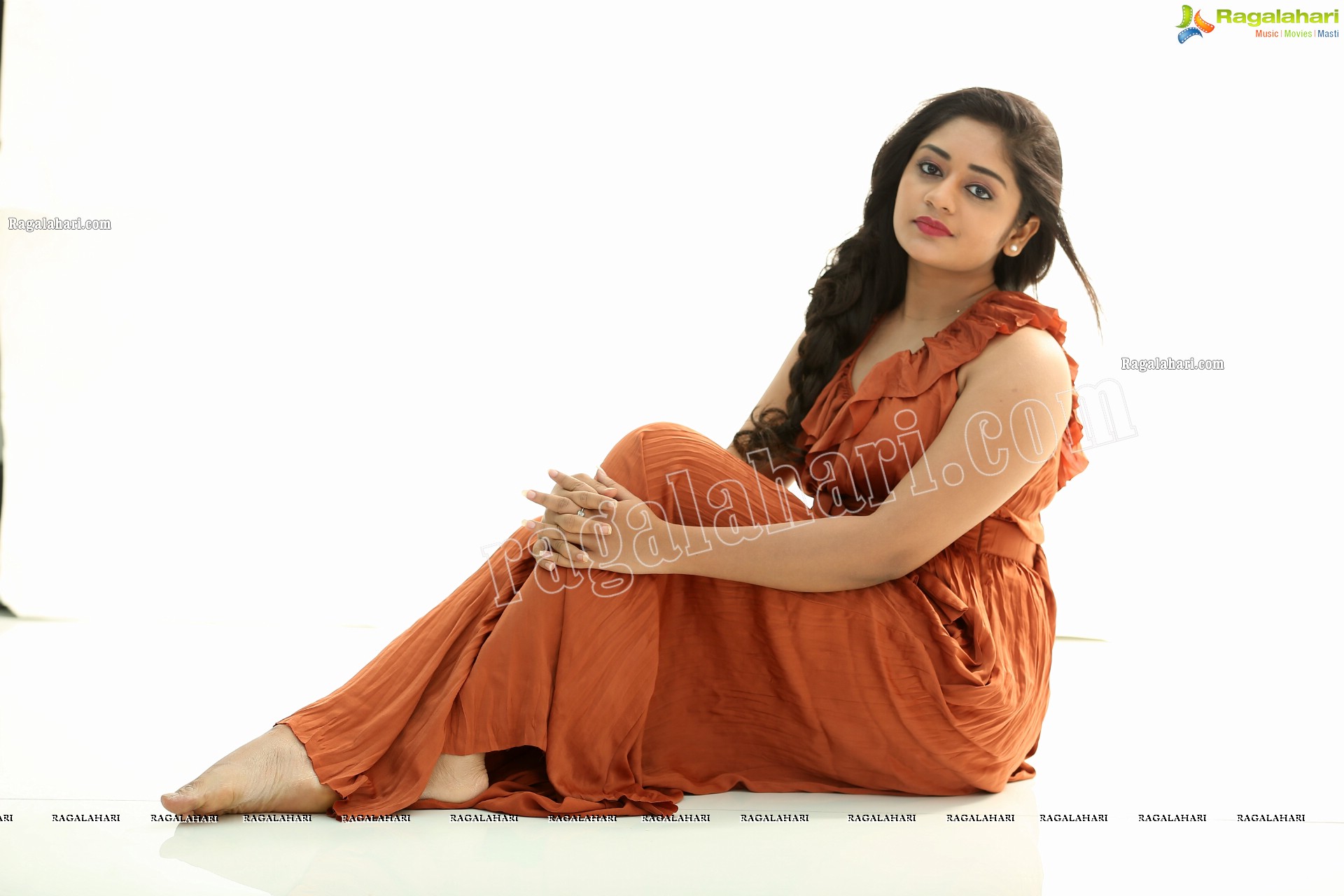 Deepa Umapathy in Rust Pleated Knot-Front Jumpsuit, Exclusive Photo Shoot