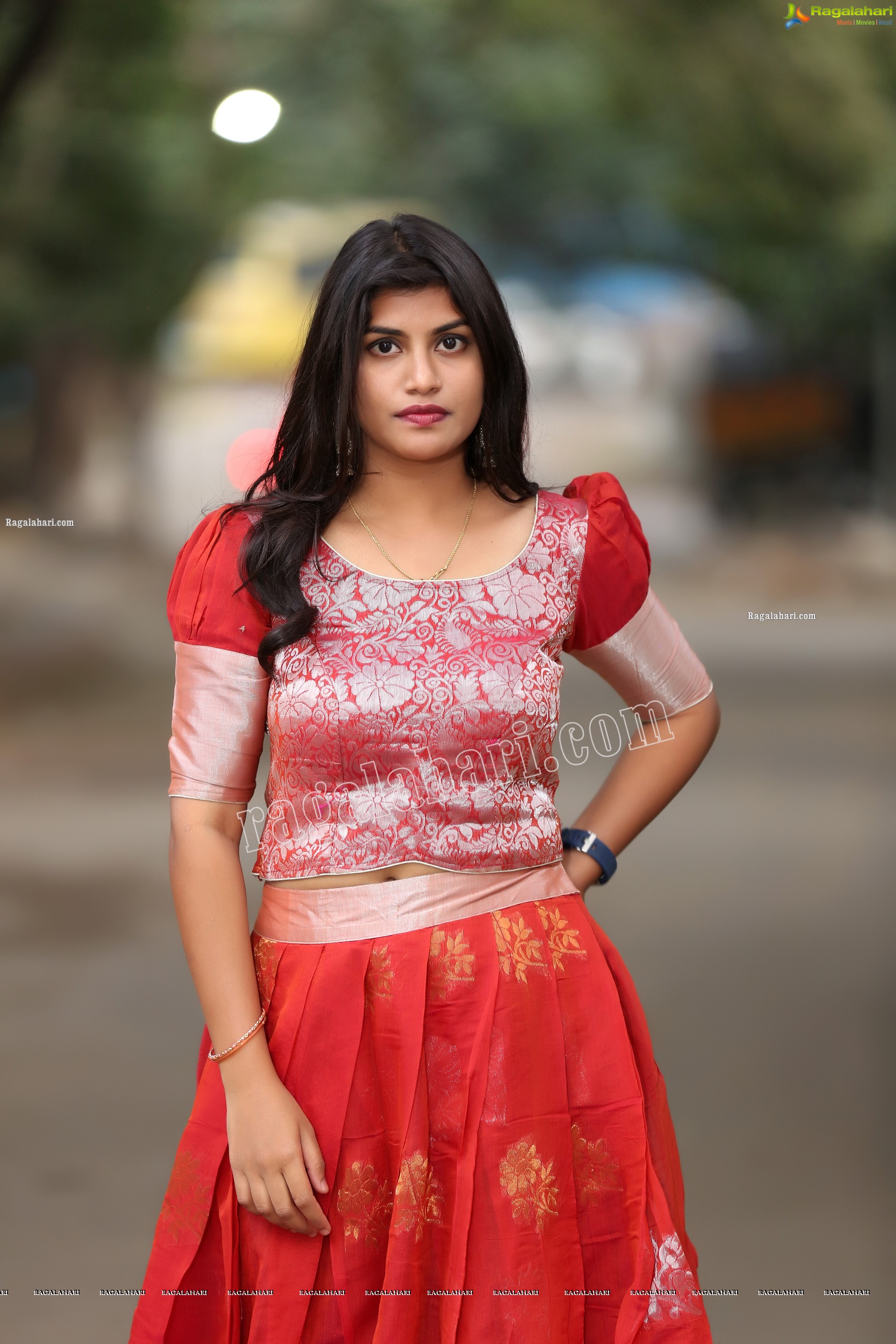 Kirthana Shiny in Red Ornate Lehenga, Exclusive Photo Shoot