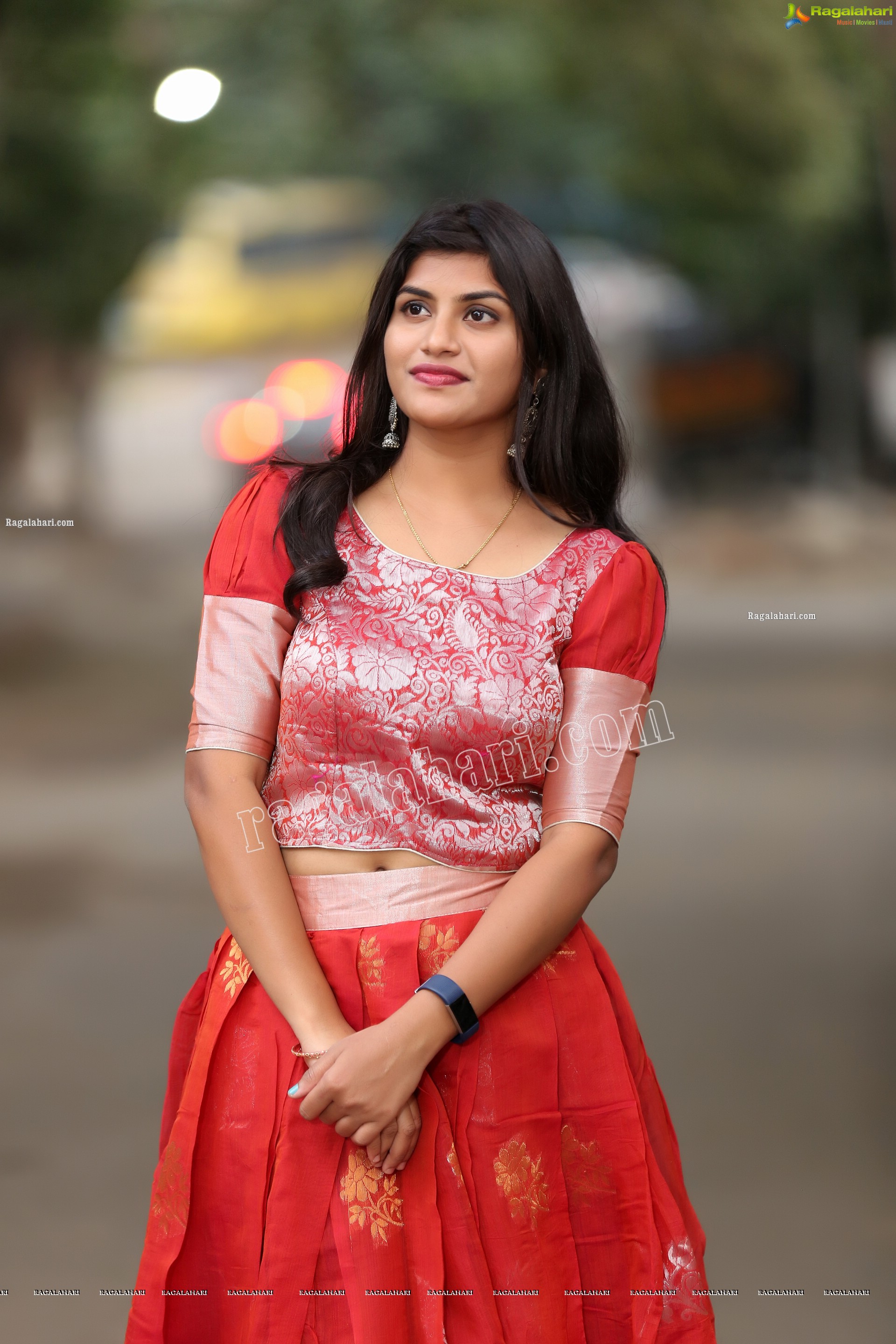 Kirthana Shiny in Red Ornate Lehenga, Exclusive Photo Shoot