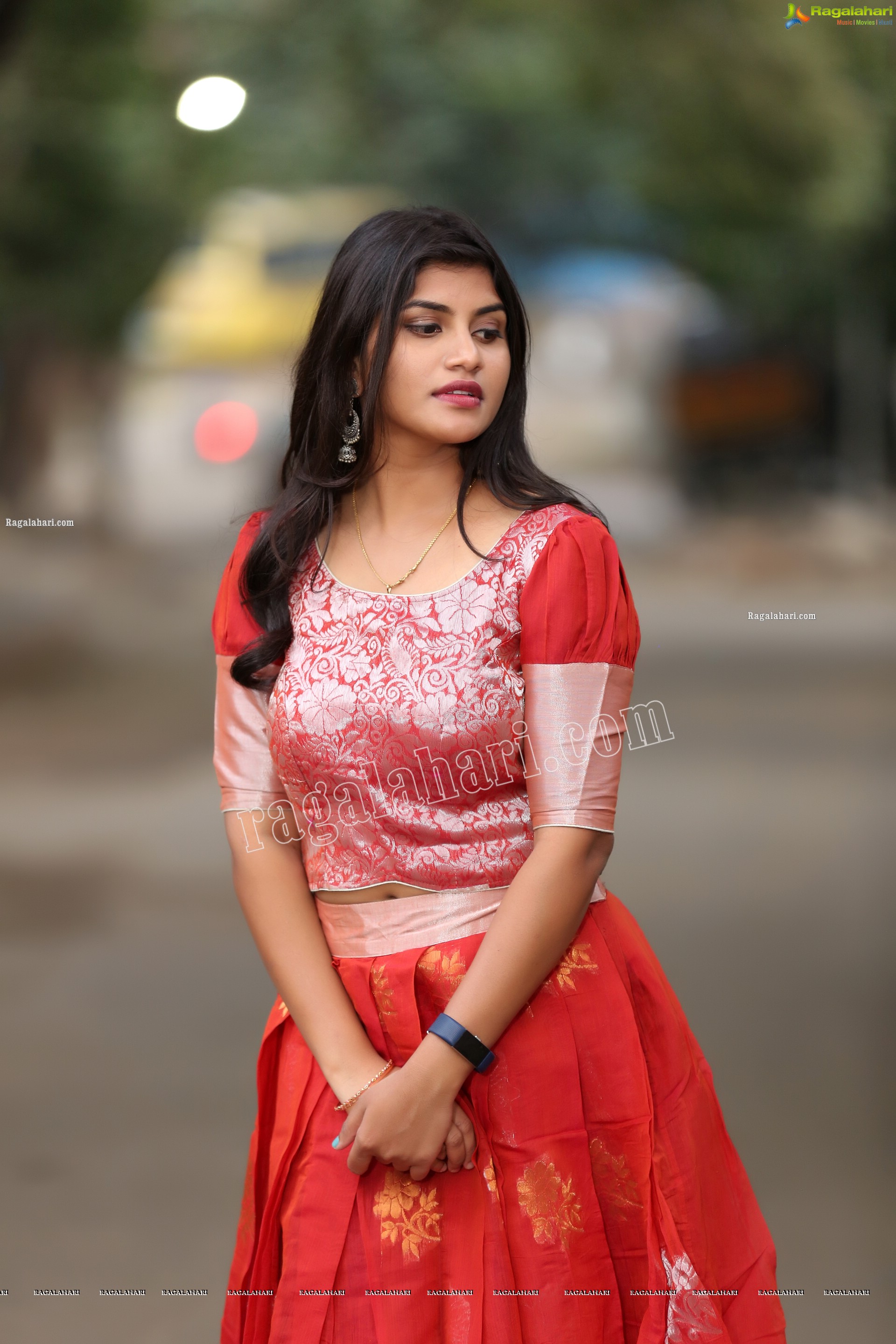 Kirthana Shiny in Red Ornate Lehenga, Exclusive Photo Shoot