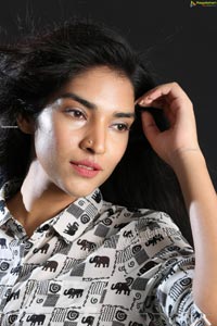 Supraja Narayan in Black and White Elephant Print Shirt