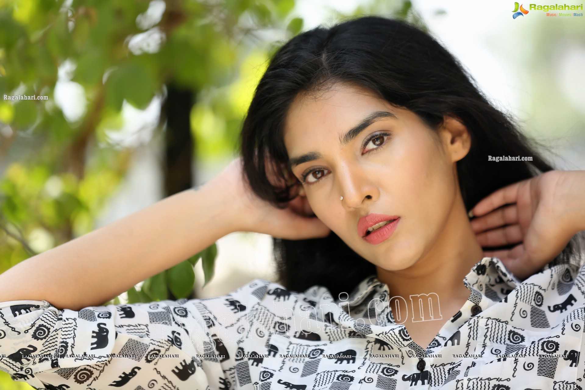 Supraja Narayan in Black and White Elephant Print Shirt, Exclusive Photo Shoot