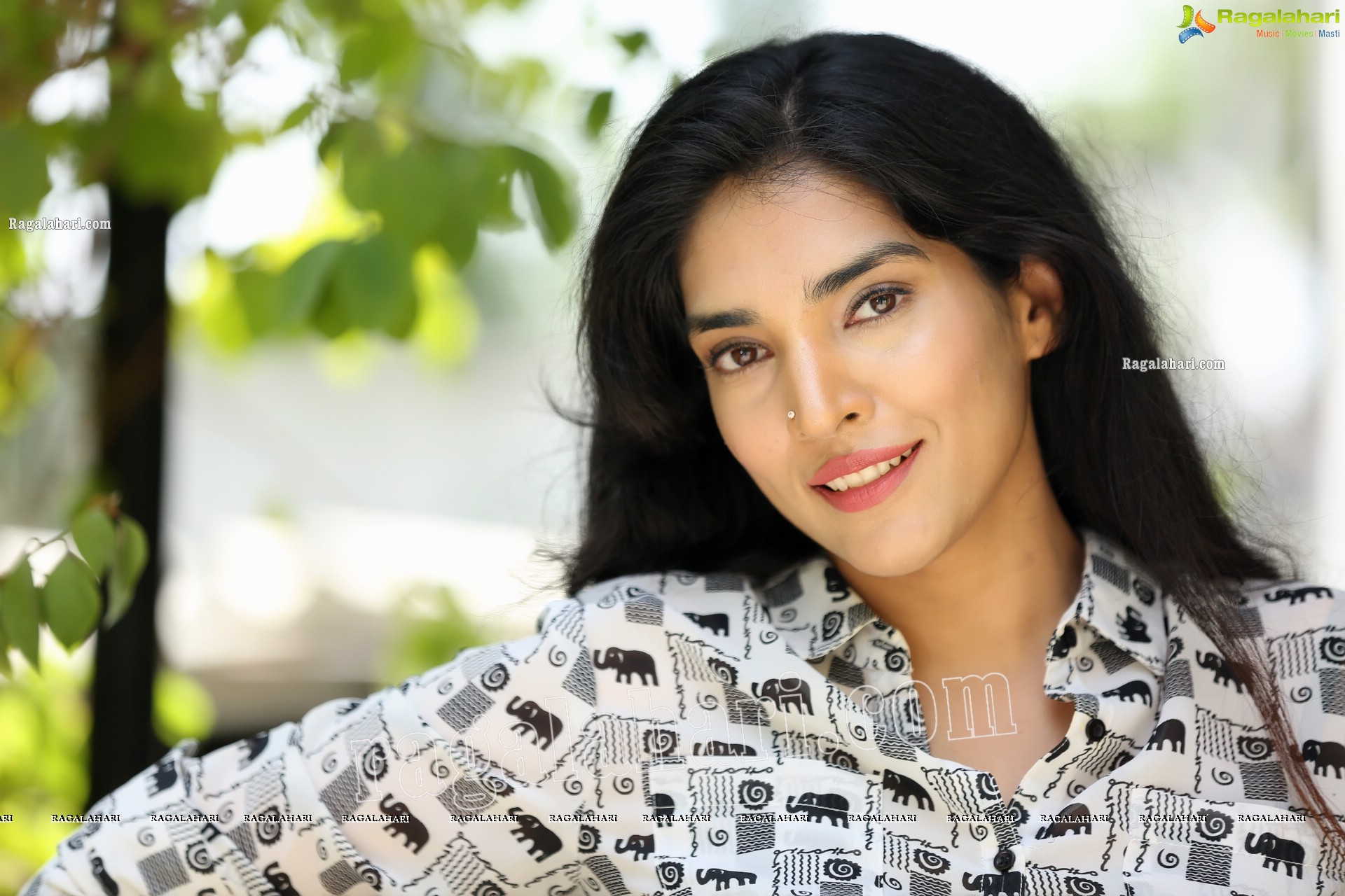 Supraja Narayan in Black and White Elephant Print Shirt, Exclusive Photo Shoot