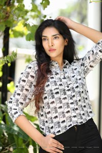 Supraja Narayan in Black and White Elephant Print Shirt