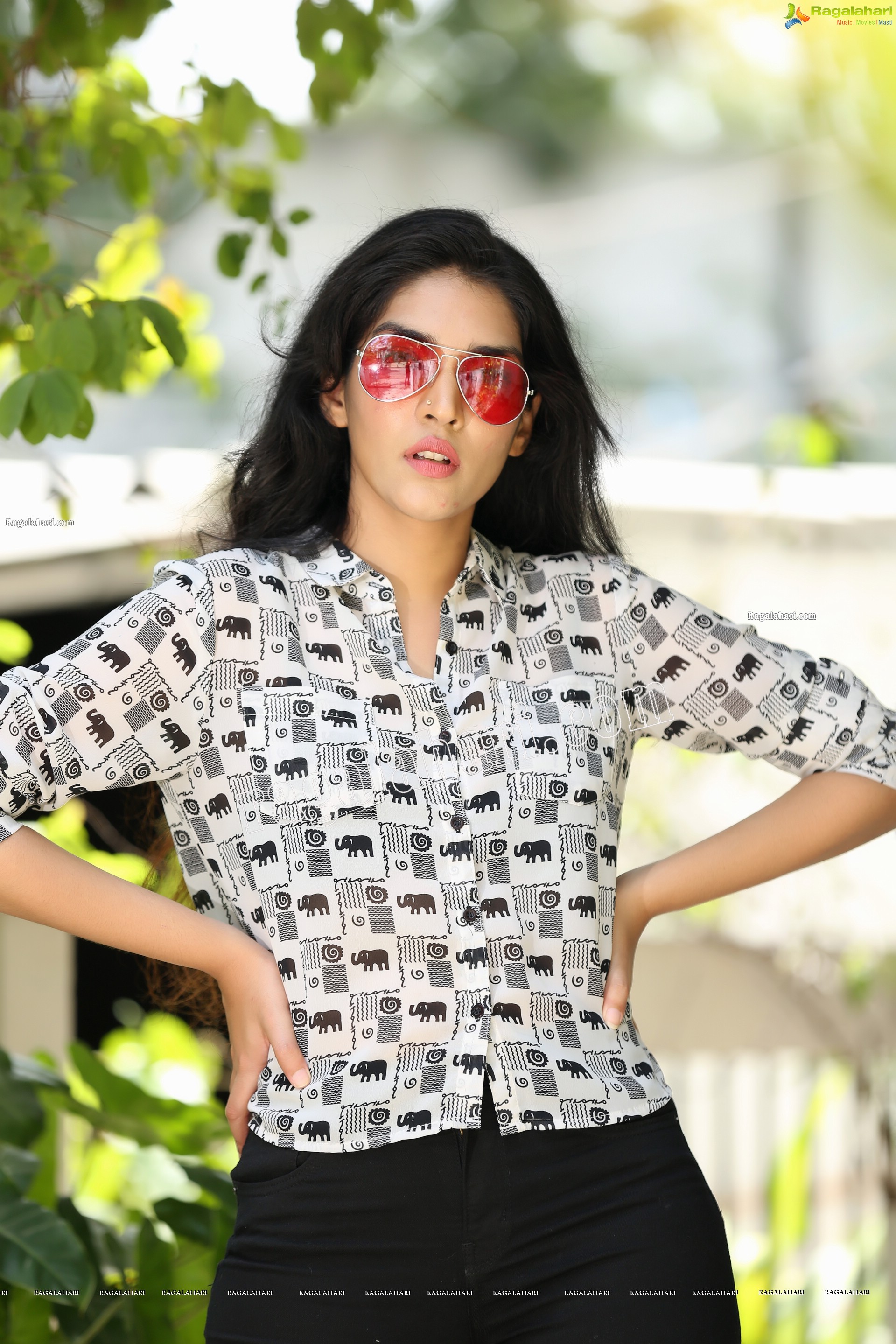 Supraja Narayan in Black and White Elephant Print Shirt, Exclusive Photo Shoot