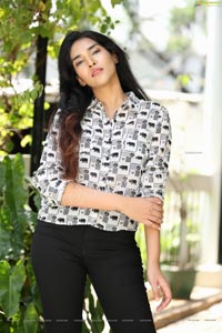 Supraja Narayan in Black and White Elephant Print Shirt