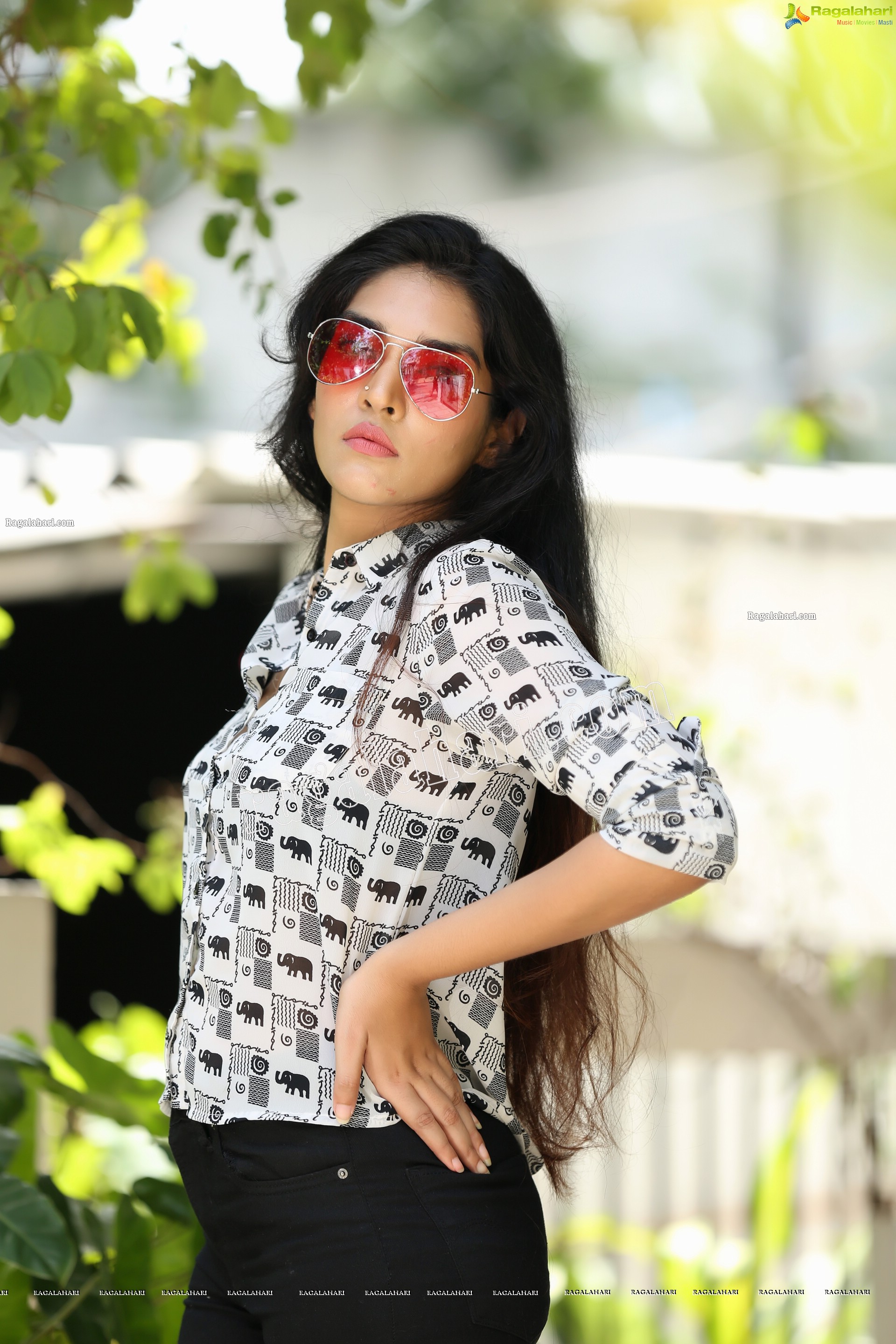 Supraja Narayan in Black and White Elephant Print Shirt, Exclusive Photo Shoot