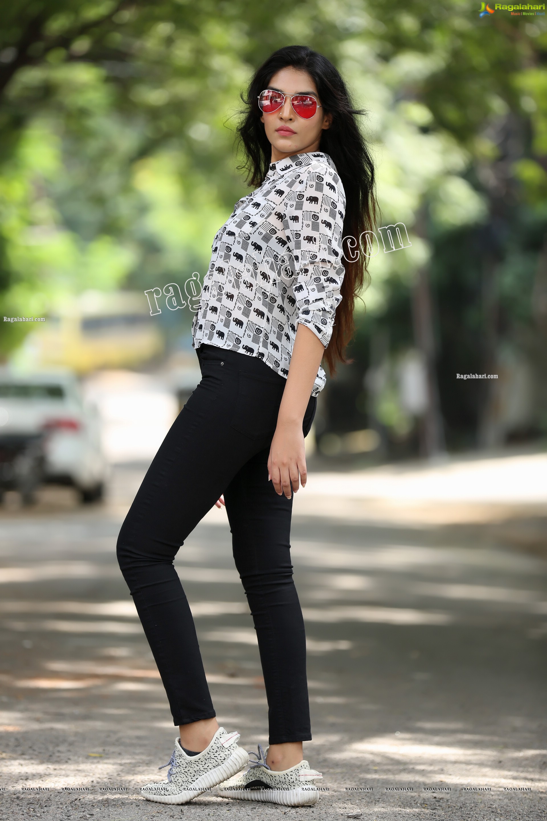 Supraja Narayan in Black and White Elephant Print Shirt, Exclusive Photo Shoot