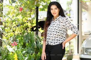 Supraja Narayan in Black and White Elephant Print Shirt