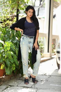 Swati Mandal in Navy Blue Tank Top and Jeans