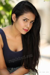 Swati Mandal in Navy Blue Tank Top and Jeans