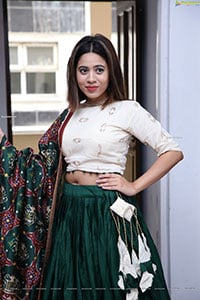Ananya Tanu in Green Lehenga Choli