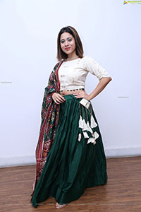 Ananya Tanu in Green Lehenga Choli