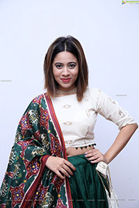 Ananya Tanu in Green Lehenga Choli