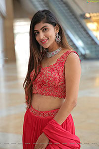Aparna Reddy in Red Designer Lehenga