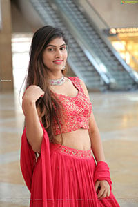 Aparna Reddy in Red Designer Lehenga