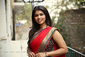 Divya Narne Beautiful Stills in Red Saree