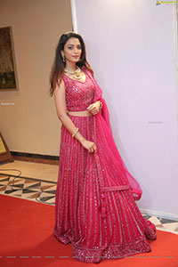 Harshini Balla in Red Designer Lehenga Choli