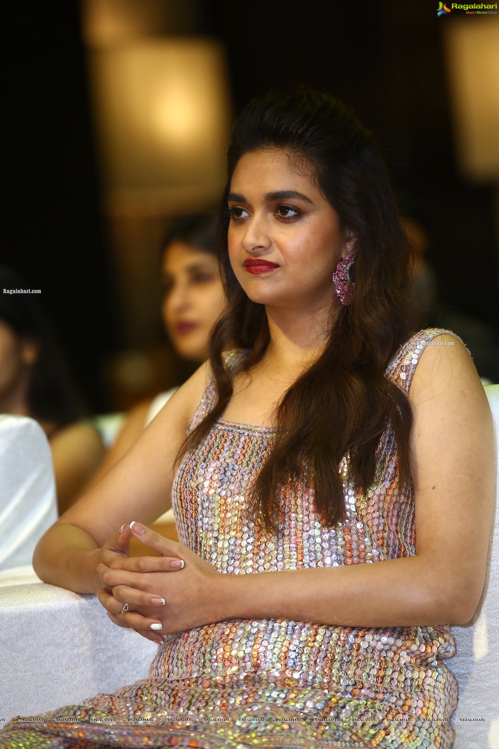 Keerthy Suresh at Gandhari Musical Song Launch Event, HD Photo Gallery