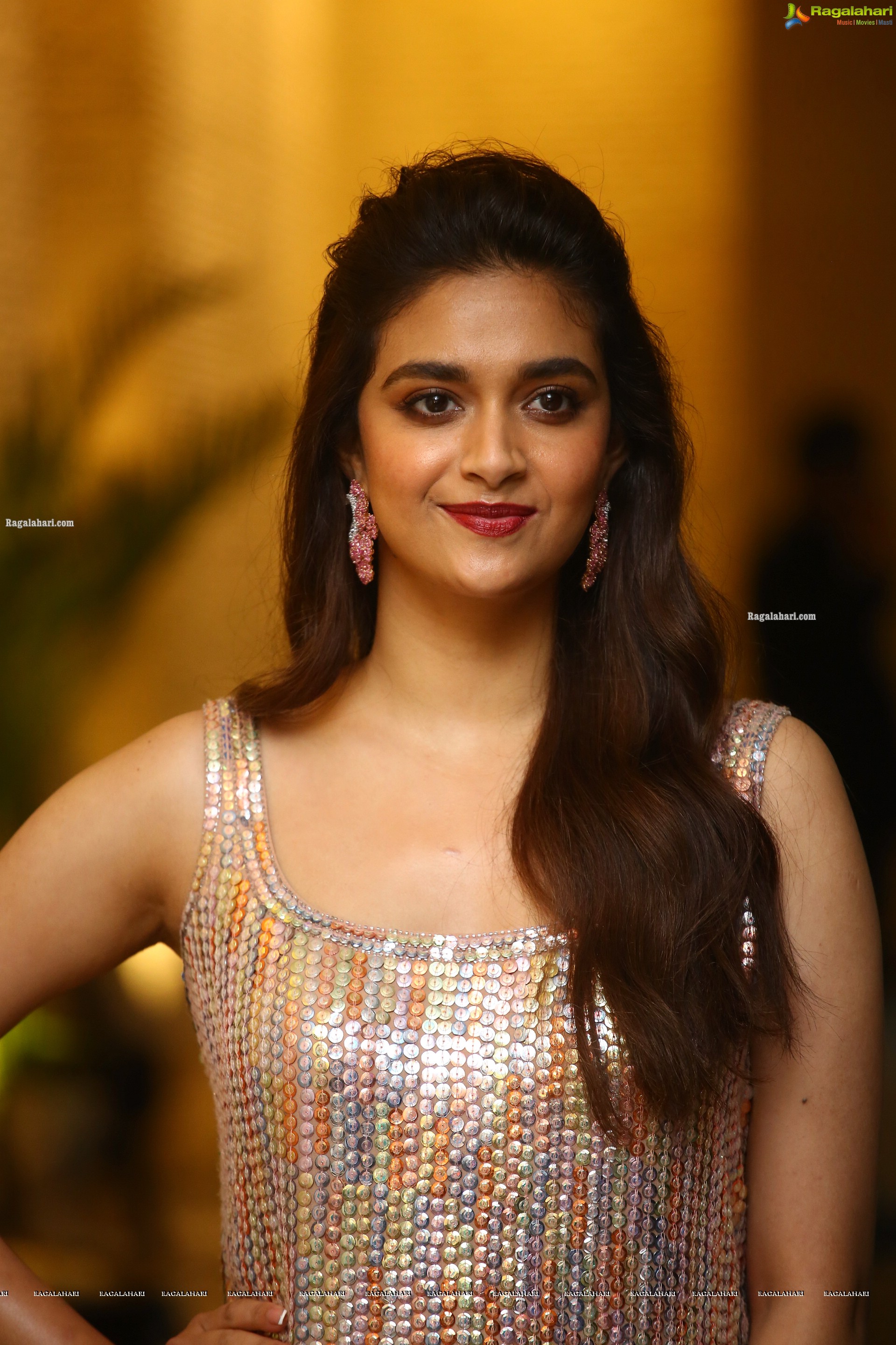 Keerthy Suresh at Gandhari Musical Song Launch Event, HD Photo Gallery