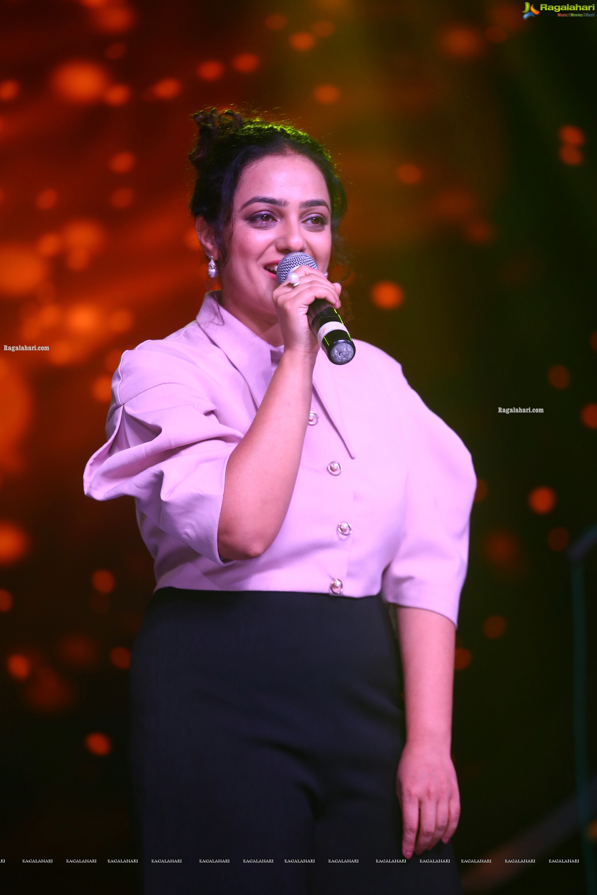 Nithya Menon at Telugu Indian Idol Curtain Raiser, HD Photo Gallery