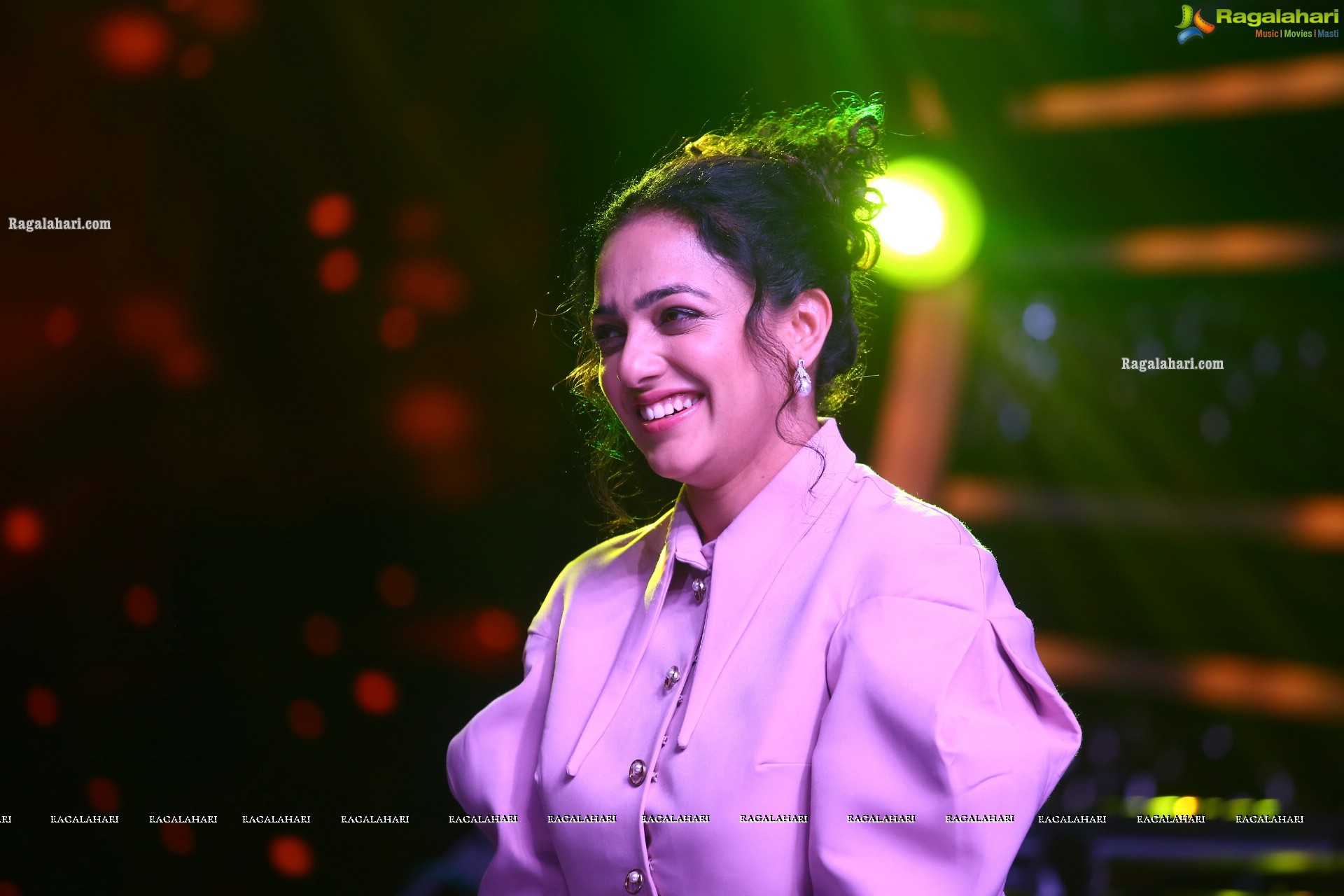 Nithya Menon at Telugu Indian Idol Curtain Raiser, HD Photo Gallery