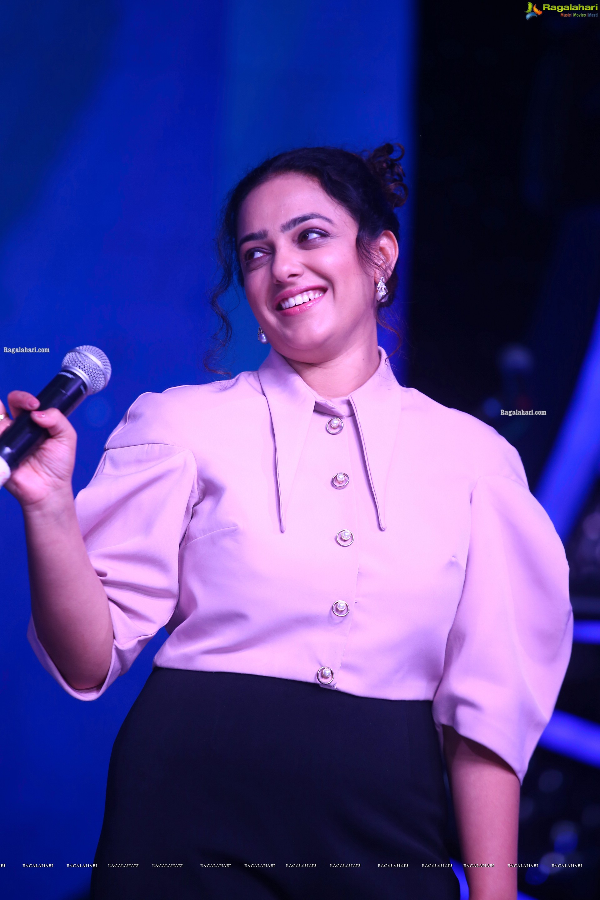 Nithya Menon at Telugu Indian Idol Curtain Raiser, HD Photo Gallery