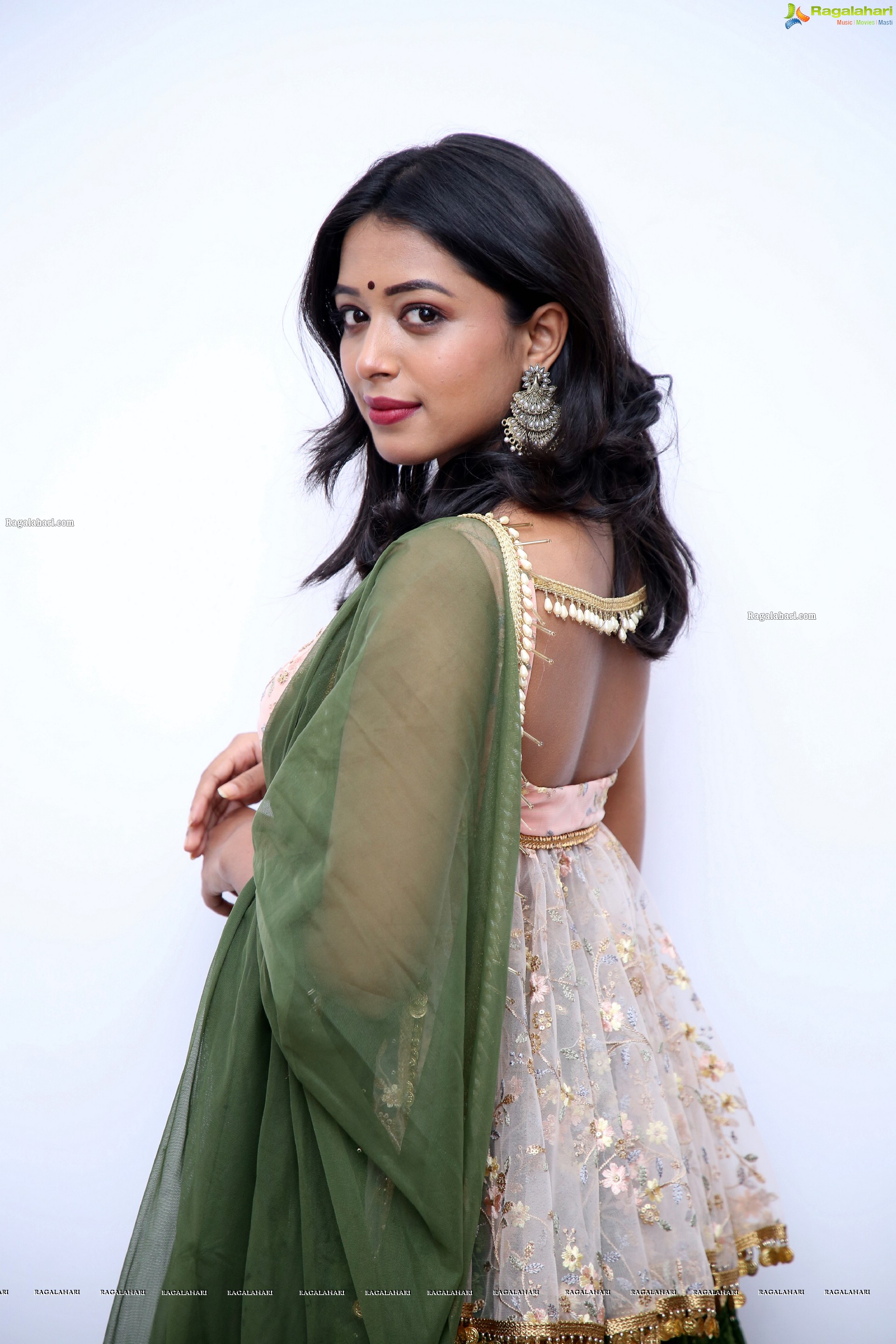 Rittika Chakraborty in Green Designer Lehenga, HD Photo Gallery